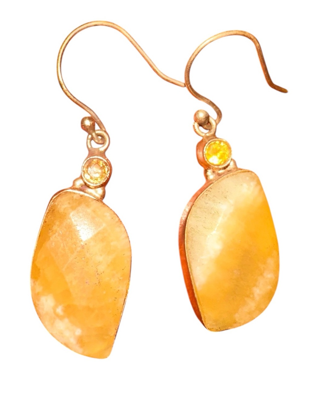Crystal Goddess Citrine Drop Earrings